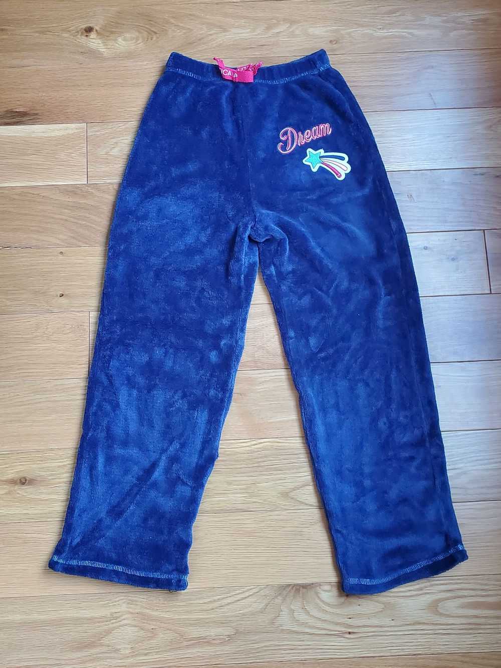 Nautica Navy Plush Kids Pajama Pants with 'Dream' Star Accent